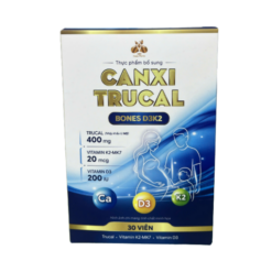 Thực phẩm bổ sung TRUCAL HD Happy Pharma BONES D3K2 (Hộp 30 viên)