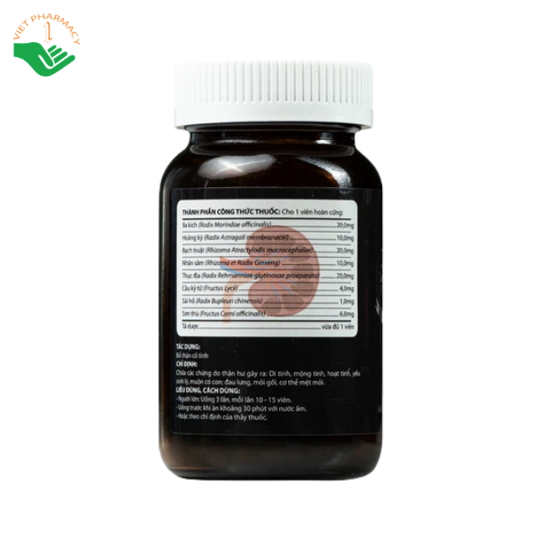 Thuốc Bổ thận hoàn Tùng Lộc bổ thận cố tinh, cải thiện yếu sinh lý (Hộp 1 lọ x 282 viên) - Ảnh 6