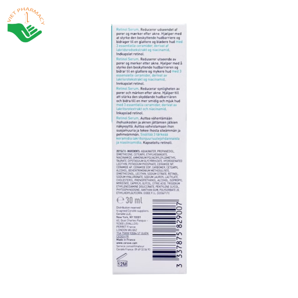 Tinh chất Resurfacing Retinol Serum CeraVe giảm thâm mụn, hỗ trợ làm đều màu da (Chai 30ml) - Ảnh 3