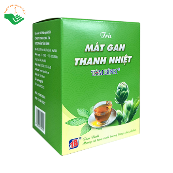 Trà mát gan thanh nhiệt Tâm Bình hỗ trợ thanh nhiệt, bảo vệ gan (Hộp 20 túi lọc x 2g) - Ảnh 3