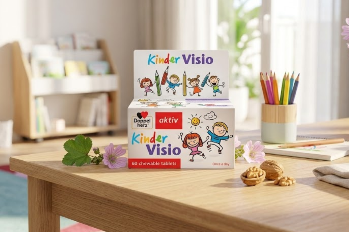 Viên nhai bổ mắt Kinder Visio Doppelherz (Lọ 60 viên)