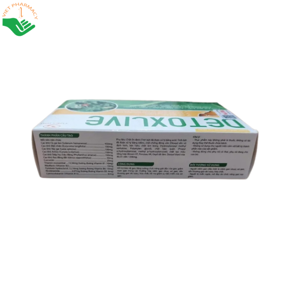Viên uống Detoxlive hỗ trợ bảo vệ gan (hộp 30 viên)