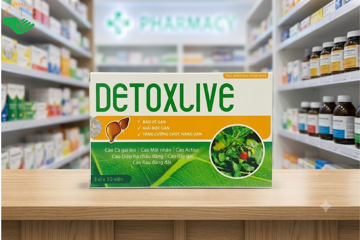 Viên uống Detoxlibe hỗ trợ bảo vệ gan (hộp 30 viên)