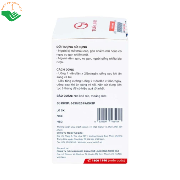 Viên uống Hamogan Tuệ Linh hỗ trợ gan (Hộp 30 viên) - Ảnh 4