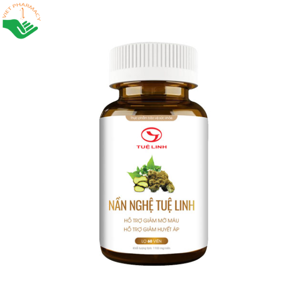 Viên uống Nần Nghệ Tuệ Linh hỗ trợ giảm huyết áp, mỡ (hộp 30 viên)