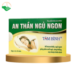 Viên uống An thần ngủ ngon Tâm Bình hỗ trợ an thần, giúp ngủ ngon (Hộp 2 vỉ x 10 viên)