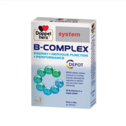 Viên uống B-Complex Doppelherz bổ sung đầy đủ các vitamin nhóm B (Hộp 30 viên)