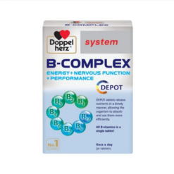 Viên uống B-Complex Doppelherz bổ sung đầy đủ các vitamin nhóm B (Hộp 30 viên)