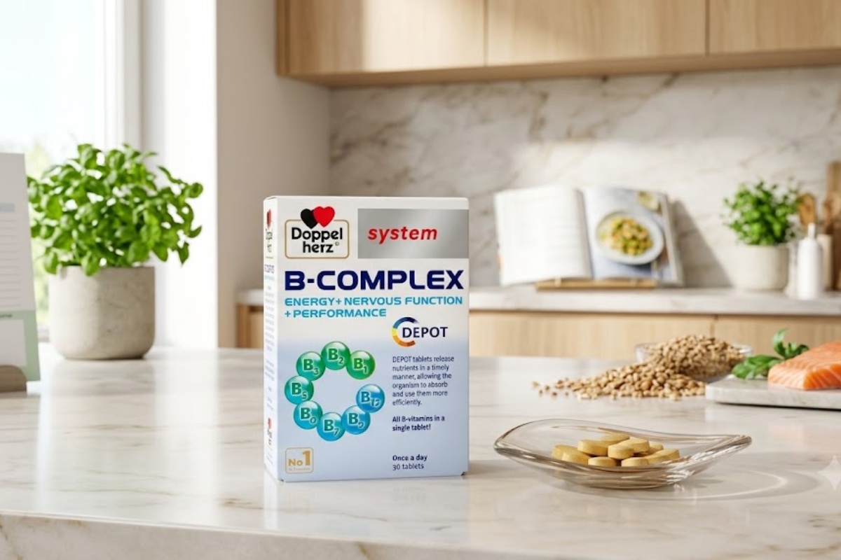 Viên uống B-Complex Doppelherz bổ sung đầy đủ các vitamin nhóm B (Hộp 30 viên)