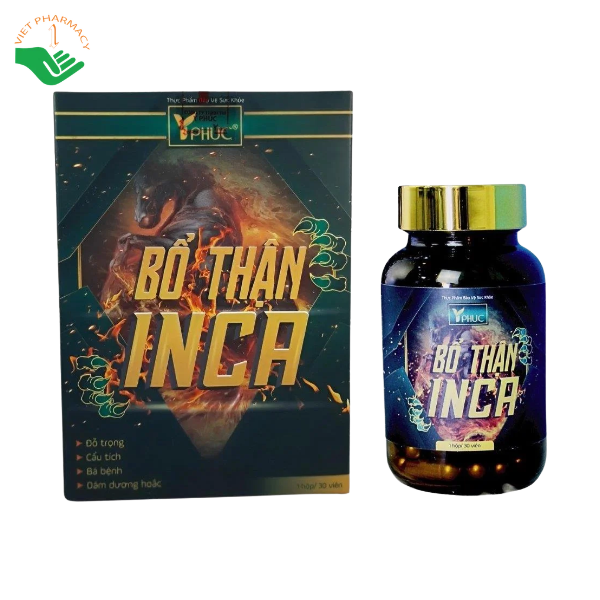 Viên uống Bổ Thận INCA Y Phúc Pharma hỗ trợ bổ thận, tăng cường sinh lực nam (Hộp 30 viên)