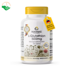 Viên uống L-Glutathion 500mg Warnke hỗ trợ chống oxy hóa, làm sáng da (Lọ 100 viên)