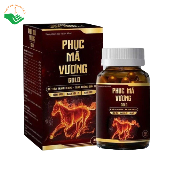Viên uống Phục Mã Vương Gold An Nhiên hỗ trợ bổ thận, tăng cường sinh lực (Hộp 1 lọ x 30 viên)
