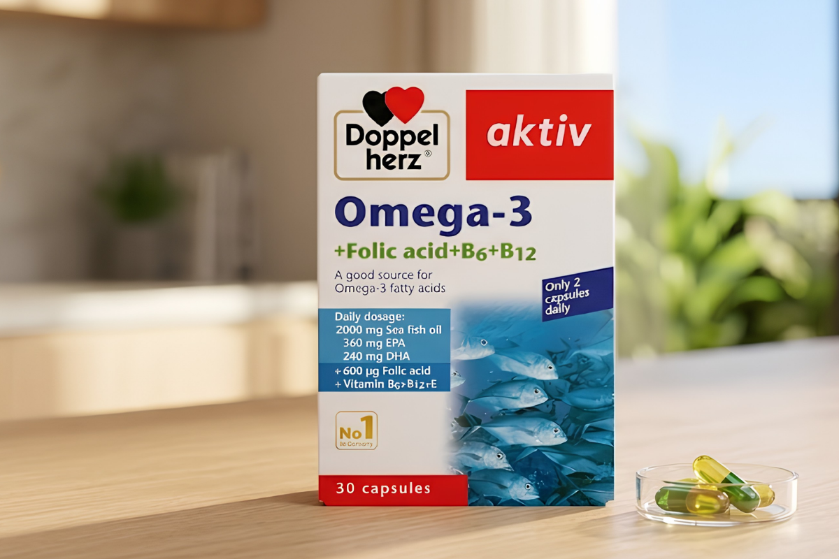 Viên uống TPBVSK Omega 3 Folic acid B6 B12 (Hộp 30 viên)