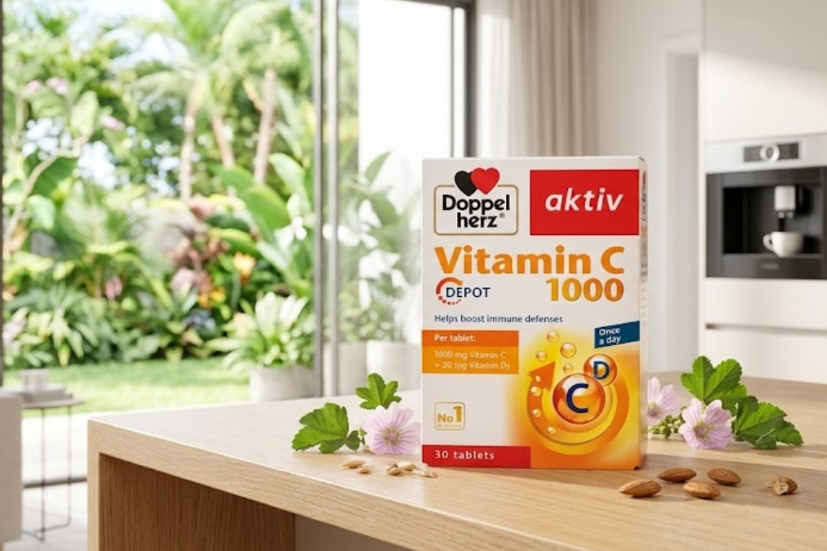 Viên uống TPBVSK Vitamin C 1000 hỗ trợ cung cấp Vitamin C và Vitamin D3 (Hộp 30 viên)