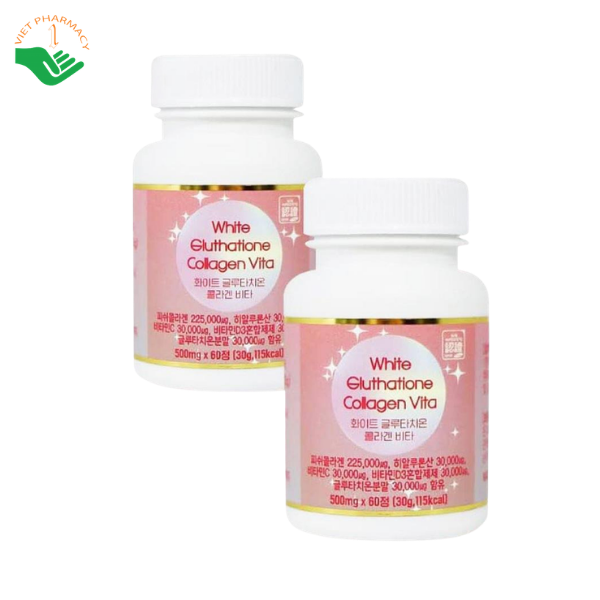 Viên uống White Glutathione Collagen Vita Samsung Pharm hỗ trợ làm sáng, cấp ẩm và tăng đàn hồi da (Hộp 60 viên) - Ảnh 3
