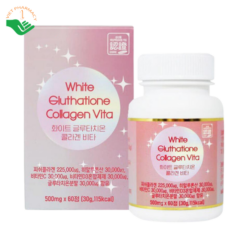 Viên uống White Glutathione Collagen Vita Samsung Pharm hỗ trợ làm sáng, cấp ẩm và tăng đàn hồi da (Hộp 60 viên)