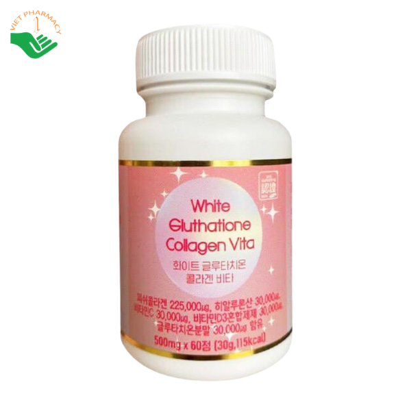 Viên uống White Glutathione Collagen Vita Samsung Pharm hỗ trợ làm sáng, cấp ẩm và tăng đàn hồi da (Hộp 60 viên) - Ảnh 4