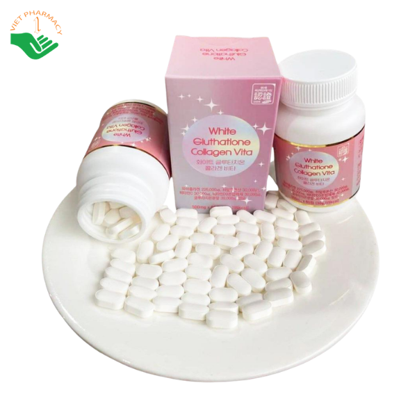 Viên uống White Glutathione Collagen Vita Samsung Pharm hỗ trợ làm sáng, cấp ẩm và tăng đàn hồi da (Hộp 60 viên) - Ảnh 5